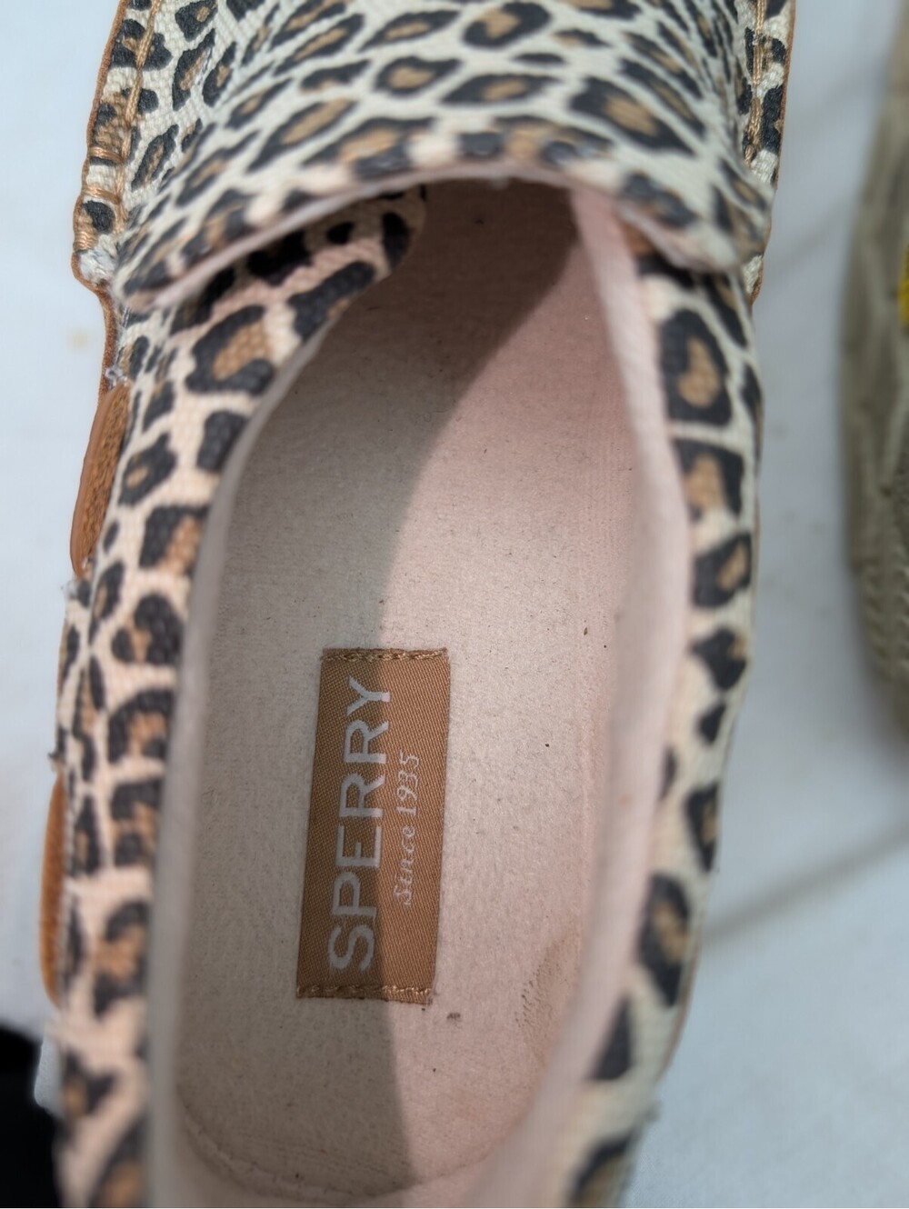 Sperry Moc Sider Slip-on Loafers, Leopard Cheetah Print Canvas Shoes, SZ 6M - Picture 7 of 9